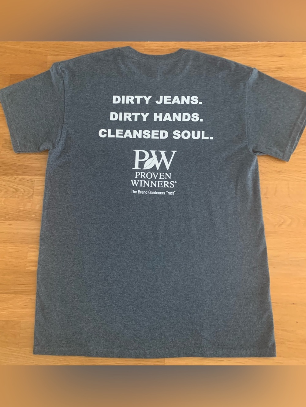 Men's Charcoal Gray Graphic Tee - Dirty Jeans Slogan